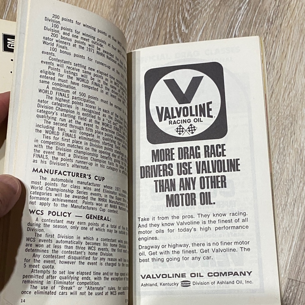 Vintage National Hot Rod Association ~ Drag Racing Rule Books 1970 and 1971 - Picture 7 of 9